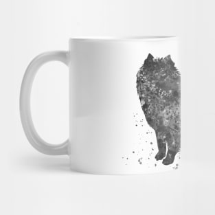 American eskimo dog black and white Mug